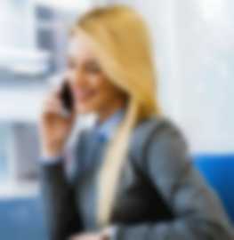 Blurred image of girl on the phone
